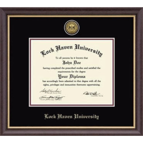 Engraved Medallion Diploma Frame