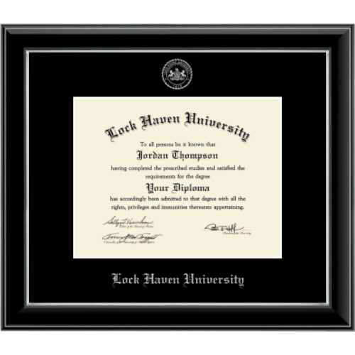 Onyx Silver Embossed Diploma Frame