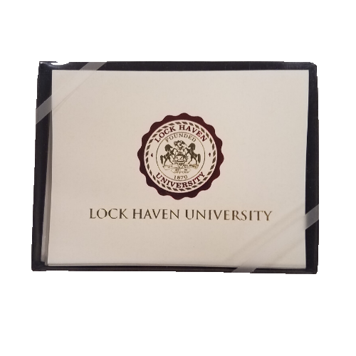Blank Cards with Lock Haven University Seal