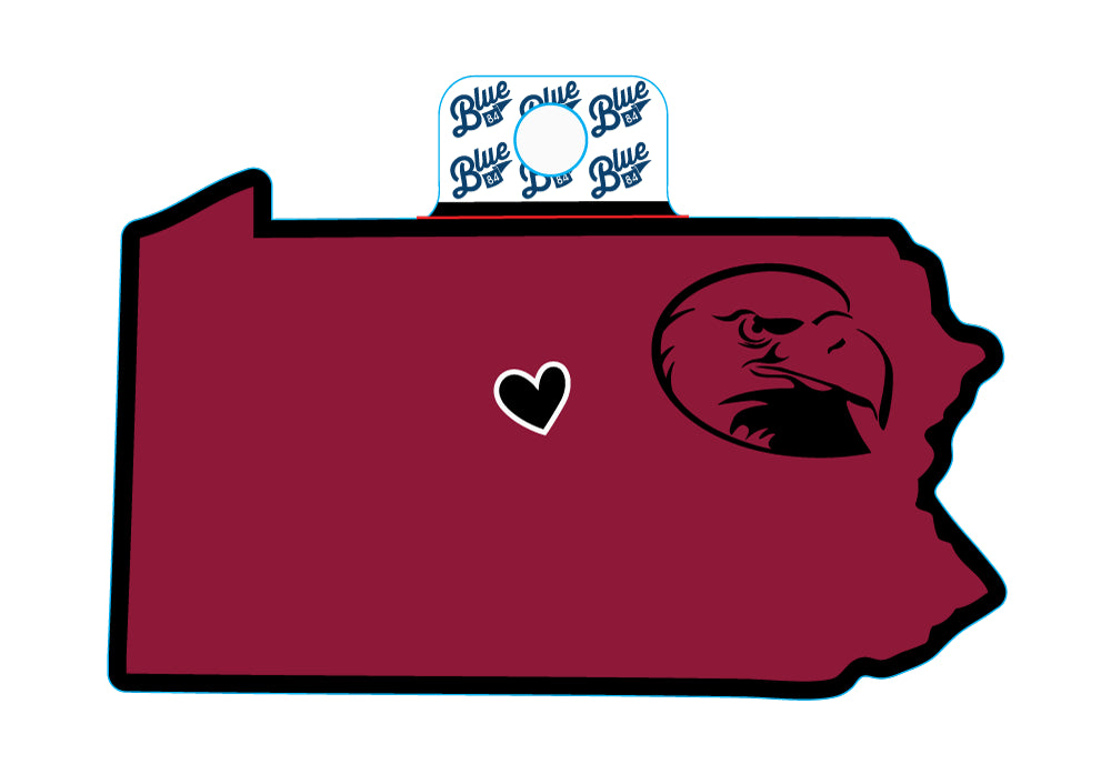 Heart PA Eagle Head Sticker