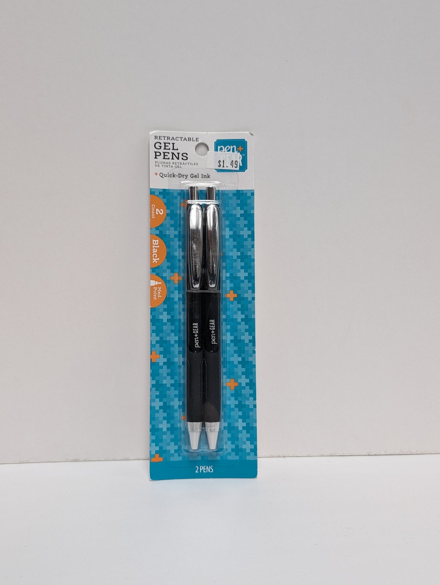Black Ball Point Gel Pen 2-Pack