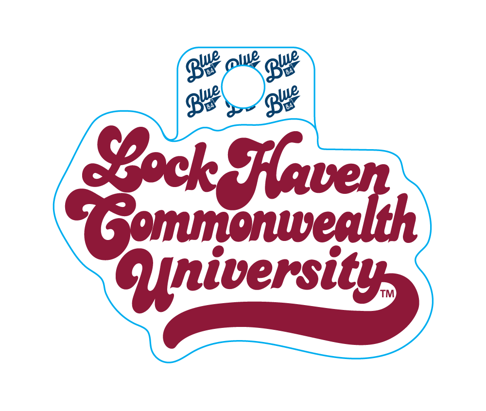 Puffed Font Lock Haven Commonwealth University Sticker