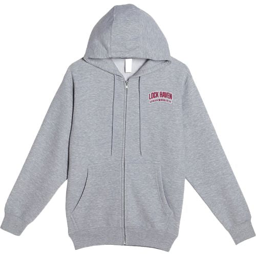 Arched Embroidered Full Zip Hooded Sweatshirt