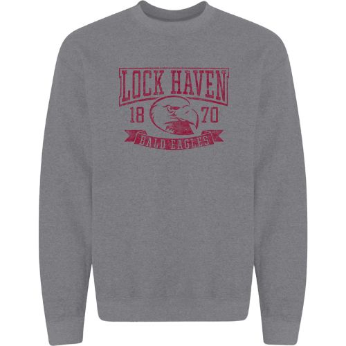 Lock Haven Bald Eagles Distressed Crew Sweatshirt