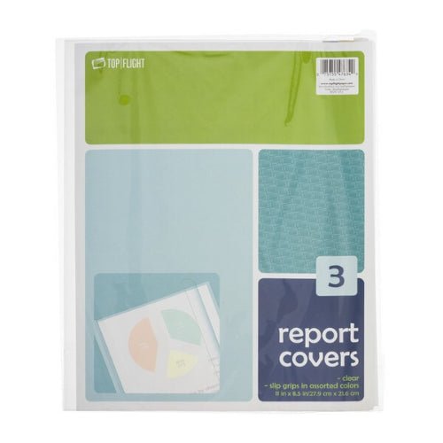 Clear Report Covers 3-pack