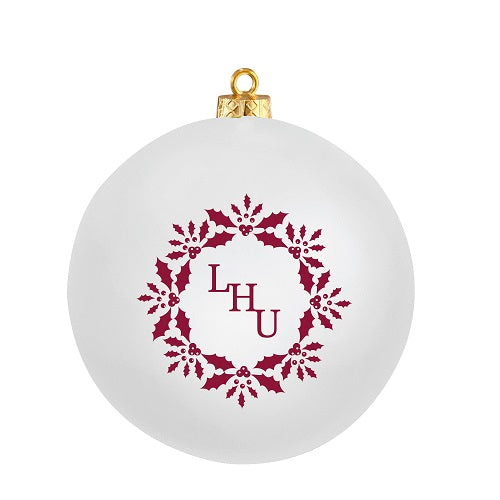 LHU White Ball Ornament