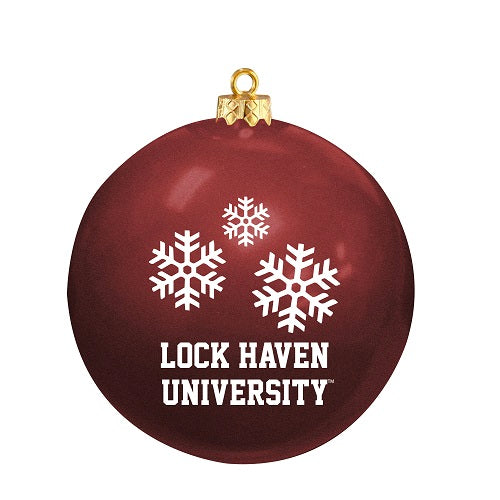 LHU Glossy Maroon Ball Ornament