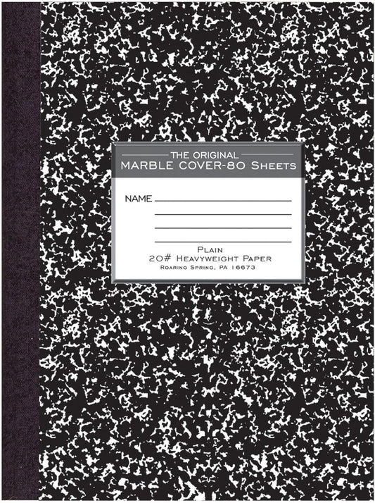 Heavyweight Plain 80-Sheet Composition Book