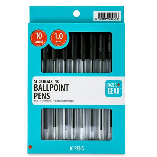10 Pack Black Pens